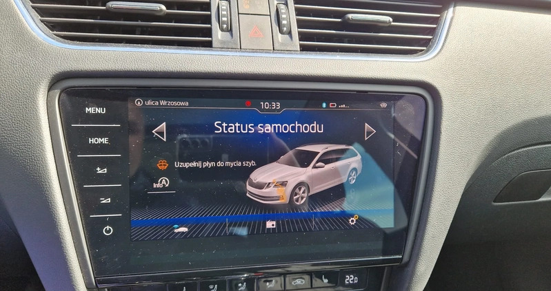 Skoda Octavia cena 57500 przebieg: 189700, rok produkcji 2018 z Rawicz małe 781